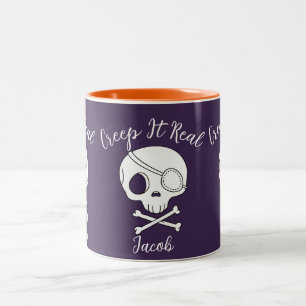 Creep It Real Halloween pooky boo Två-Tonad Mugg
