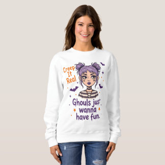Creep It Real Halloween-tröja, Häxiga tjejers natt T Shirt