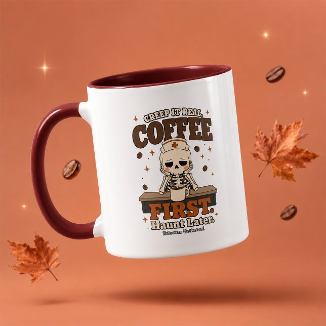 Creep It Real Kaffe Först, Hejd Därefter Maroon Mu Mugg (Skapare uppladdad)