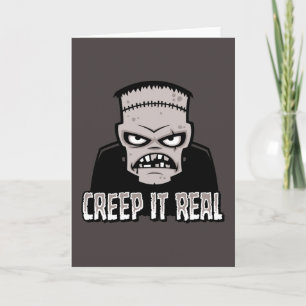 Creep It Real Klassisk Skräck Frankenstein Design Kort