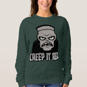 Creep It Real Klassisk Skräck Frankenstein Design T Shirt