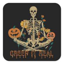 CREEP IT REAL skrämmande Halloween skeleton-pumpa