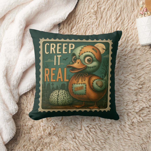 Creep It Real Zombie Anka Pillow Kudde (Filt)