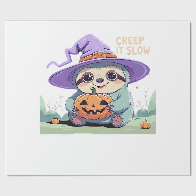 Creep It Slow – Söt Sengångare Halloween Tröja  Ro Presentpapper (Platt)