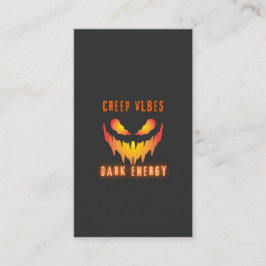 Creep Vibes Dark Energy _ Trendy Horror Streetwear Visitkort