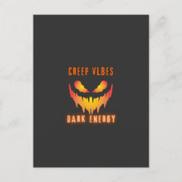 Creep Vibes Mörk Energi _ Trendig Skräck Streetwea Vykort