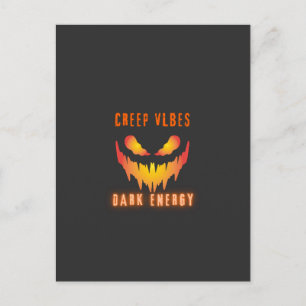 Creep Vibes Mörk Energi _ Trendig Skräck Streetwea Vykort