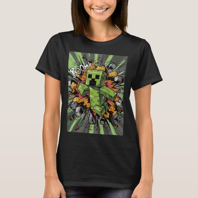 Creeper Explosion Graphic T-Shirt (Framsida)