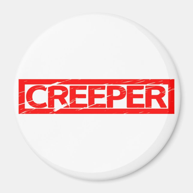 Creeper Frimärke Magnet (Framsidan)