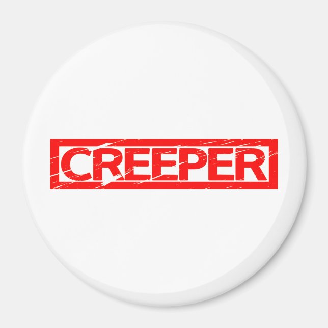 Creeper Frimärke Magnet (Framsidan)
