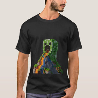 Creeper Mountain | Epic Lava Waterfall | 3D Render T Shirt