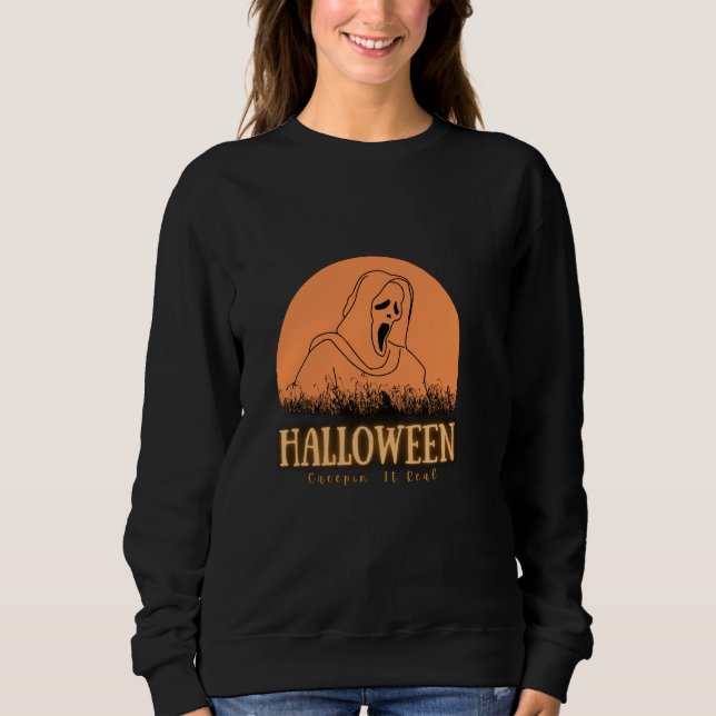 Creepin’ It Real Funny Spooky Halloween Shirt T Shirt (Framsida)
