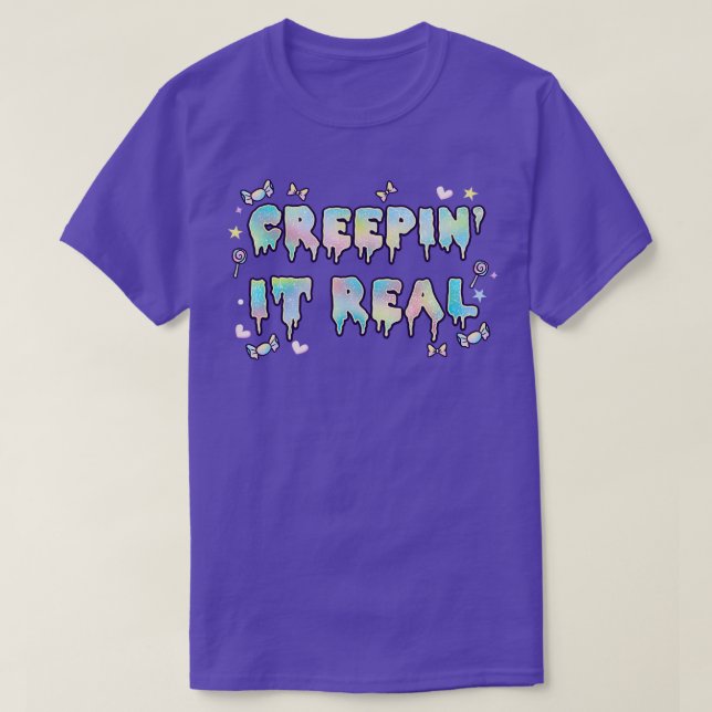 Creepin It Real Goth T Shirt (Design framsida)
