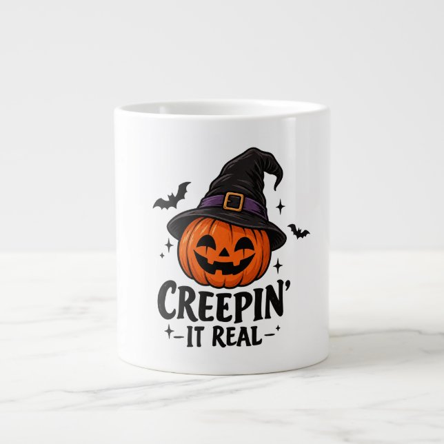 Creepin' It Real Halloween Jumbo Mugg (Framsidan)