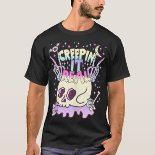 Creepin It Real Kawaii Pastel Goth Cute Creepy Sku T Shirt