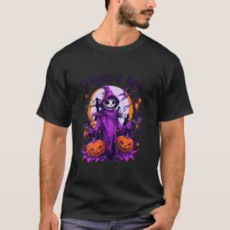 Creepin It Real Skeleton Witch Pumpkin Funny T Shirt