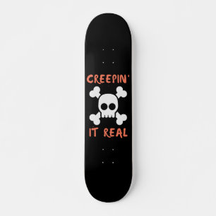 Creepin it Real Skull Mini Skateboard Bräda 18,5 Cm