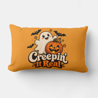 “Creepin’ It Real” Söt Halloween Barn Ländryggskud Lumbarkudde