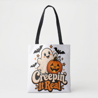 “Creepin’ It Real” Sött Halloween Tygkasse
