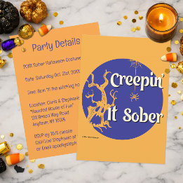 Creepin’ It Sober | Halloween Sober-fest Inbjudningar