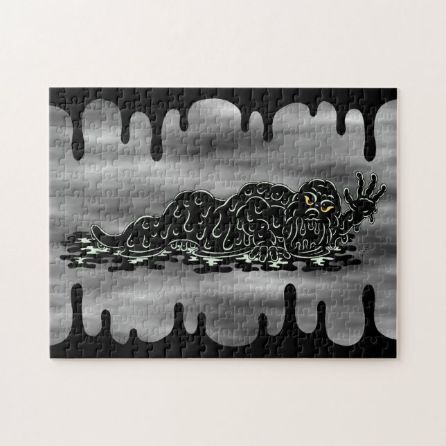 Creeping Slime Hulk Weird Horror Art Pussel (Horisontell)