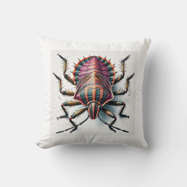 Creeping Water Bug 160724IREF216 - Watercolor Kudde (Framsida)