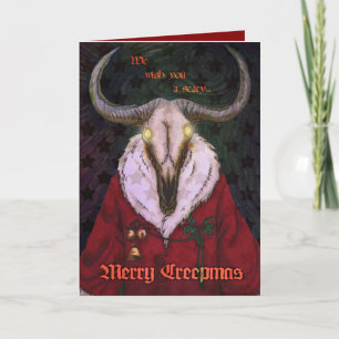 Creepmas hälsningkort helgkort