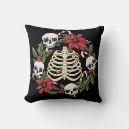 Creepmas Skull och Ribcage Pillow Kudde