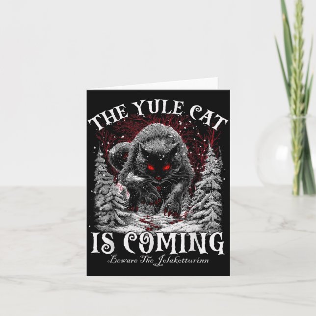 Creepmas The Yule Cat Is Coming Be Ware Of Jolakot Kort (Framsida)