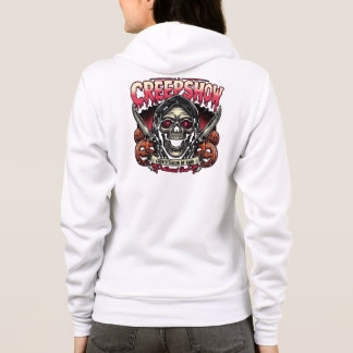 Creepshow Halloween Dragkedja Huva – Kuslig Skalle T Shirt