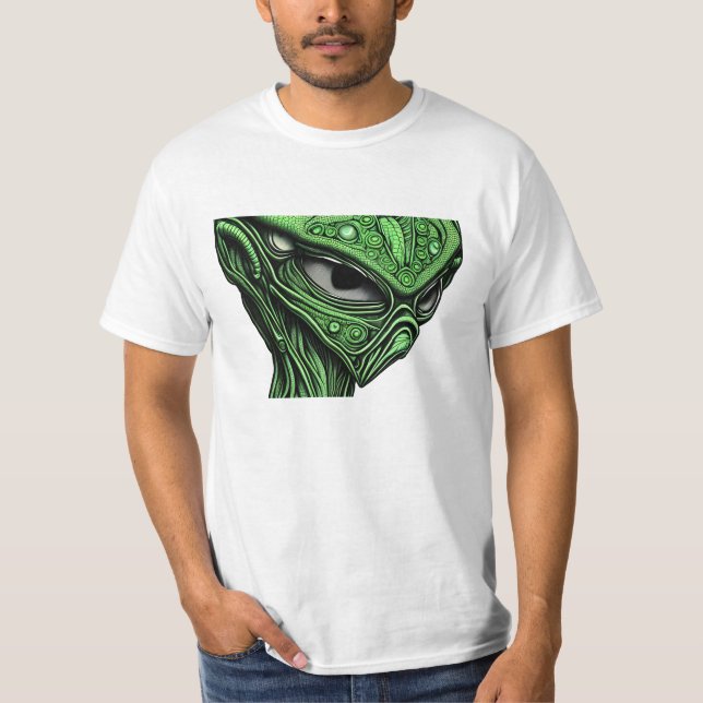 Creepy Abstrakt Alien T Shirt (Framsida)