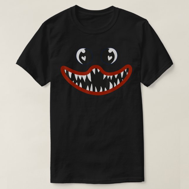 Creepy Ansikte CreatCostume for Boys Anime Blue F T Shirt (Design framsida)