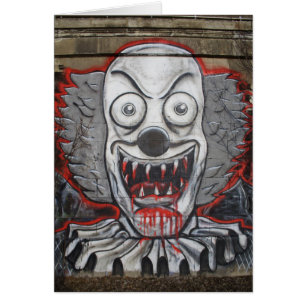 Creepy Ansikte Hälsningskort