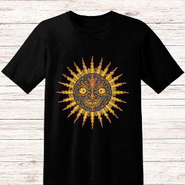 Creepy ansikte leende sol t shirt