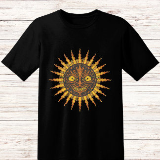 Creepy ansikte leende sol t shirt