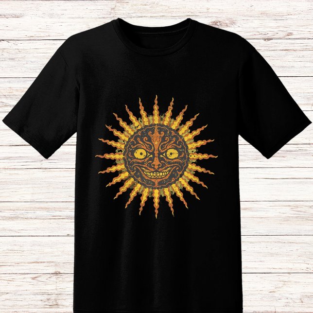 Creepy ansikte leende sol t shirt (Skapare uppladdad)