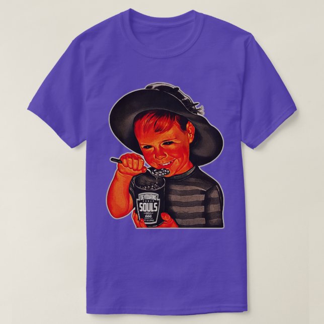 Creepy Bean Boy Devours Human Souls T Shirt (Design framsida)