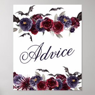 Creepy Benice   Bubblar av gotisk Blommigt Fladder Poster