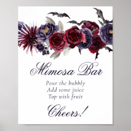 Creepy Benice | Fladdermöss i den gotiska Blommigt Poster