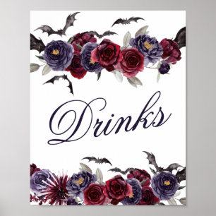 Creepy Benice Gotham Blommigt Fladdermus Open Pu Poster