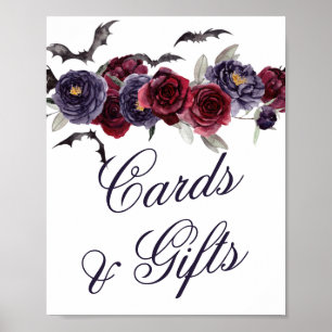 Creepy Benice Gottkort och Blommigtar Poster