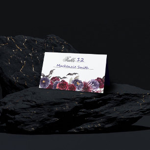 Creepy Benice Mörk Gothic Ro med Fladdermöss Placeringskort