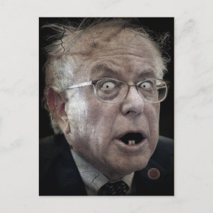 Creepy Bernie Sanders Ansikte vykort