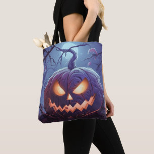 Creepy Big Jack-O'Lantern i Forest Halloween Tygkasse