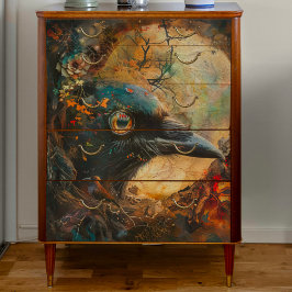 Creepy Bird Beak Decoupage