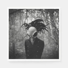 Creepy Bird Skull Halloween Pappersservett