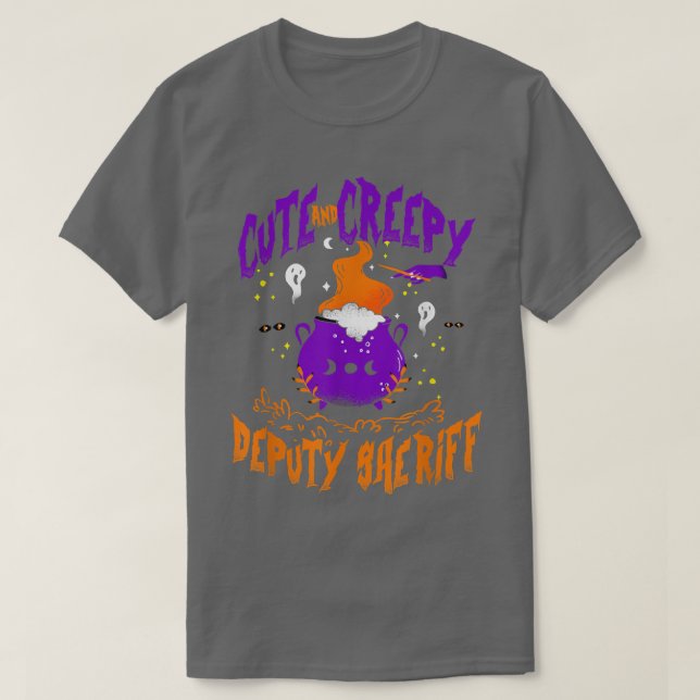 Creepy Biträdande sheriff - Funny Biträdande sheri T Shirt (Design framsida)