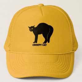 Creepy Black Cat Keps