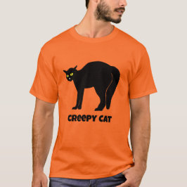 Creepy Black Cat T Shirt