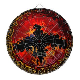 Creepy Black Fladdermus Flames Piltavla